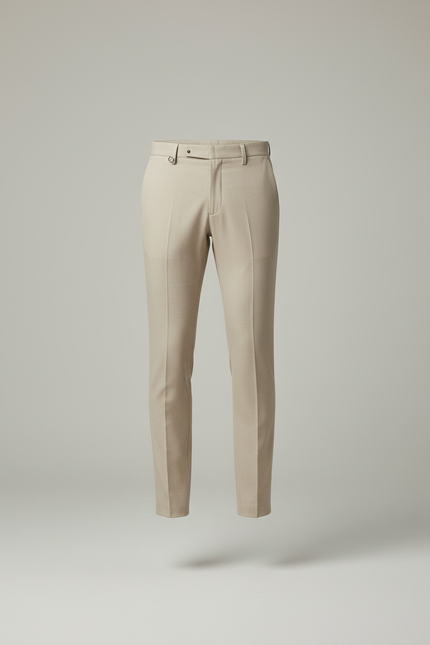 Pantalon Beige Slim Formel Élégant Business Homme - Laine - vue 3